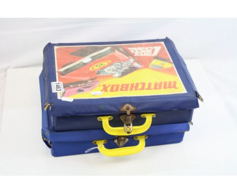 Two Matchbox Superfast carry cases each complete with 48 diecast models, models feature Matchbox, Corgi Juniors and Huskey in