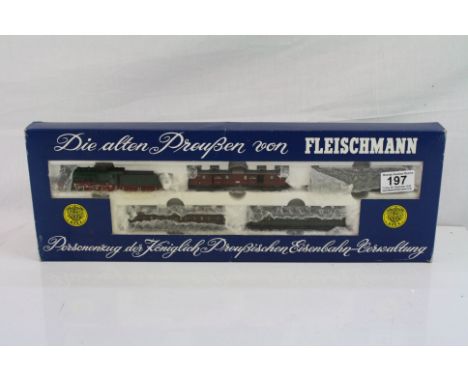 Boxed Fleischmann N gauge 7880 KPEV Locomotive and rolling stock set 