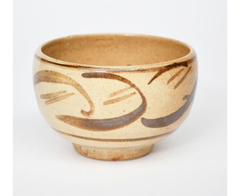 ‡ William Staite Murray (1881-1962) a stoneware large tea bowl or charwan, footed form, the rounded body glazed to the foot w