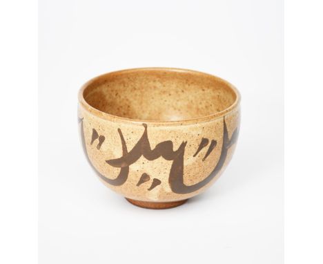 ‡ William Staite Murray (1881-1962) a stoneware tea bowl dated 1924, narrow, footed form, covered with a tan/oatmeal glaze pa