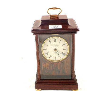 A Mahogany striking mantel clock, dial marked Knight & Gibbins, London