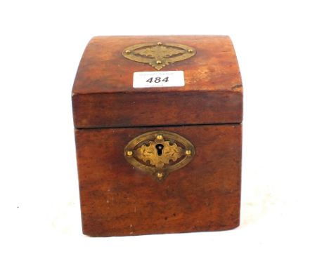 A 19th Century Mahogany Brass bound tea caddy