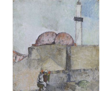 *§GRISHENKO, ALEXEI (1883–1977) Mosque in Istanbul, signed with initials, inscribed in Cyrillic "K-l" and dated "21 III".Penc