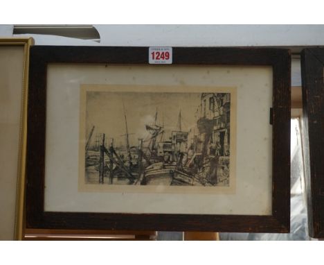 After James Abbott McNeill Whistler, 'Limehouse', 'The Pool', 'Thames Police', a set of three, each signed within the plate, 