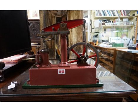 A Stuart Turner live steam beam engine model, 36cm wide. 