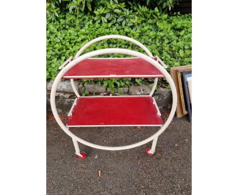 A vintage two tier trolley,&nbsp;79cm high x 67.5cm wide.&nbsp; 