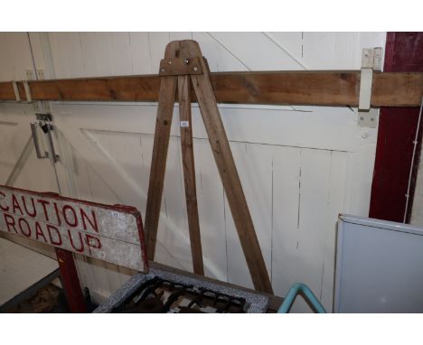 A large wooden artists easel AF