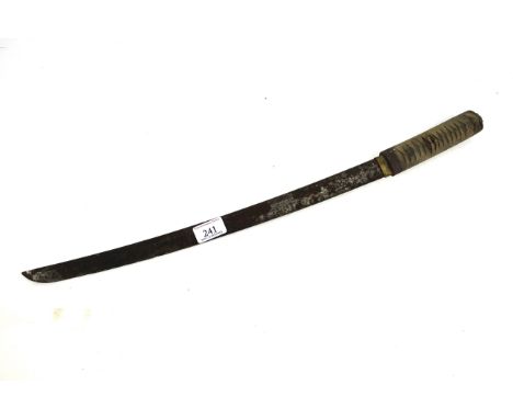 A Japanese Katana, lacking scabbard