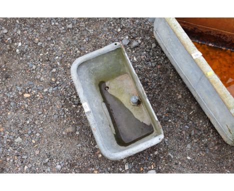 A small galvanised wall mounting trough 