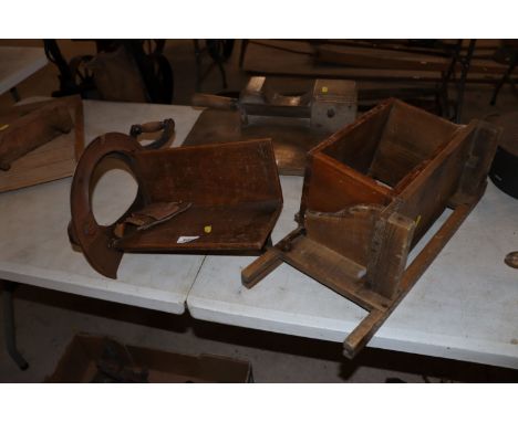 A vintage guillotine AF, a folding shelf etc.