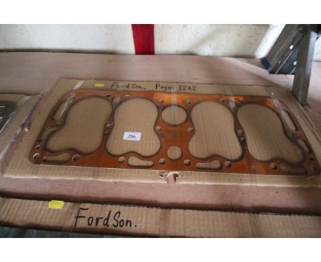 Two Fordson N/E27N tractor head gaskets, one marked Payen 1282