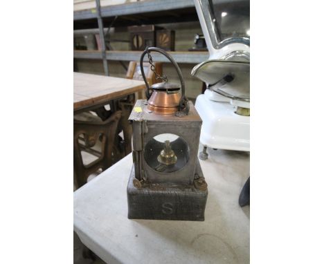 An LNER Welch patent railway lamp, Reg. No. 711205