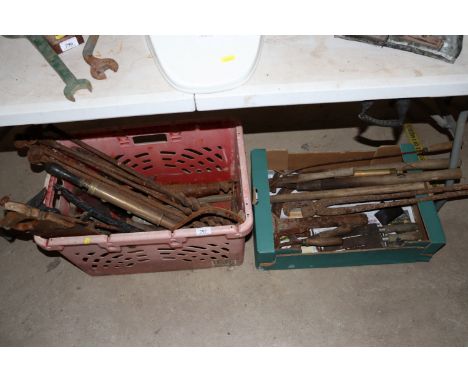 Two boxes of miscellaneous tools 