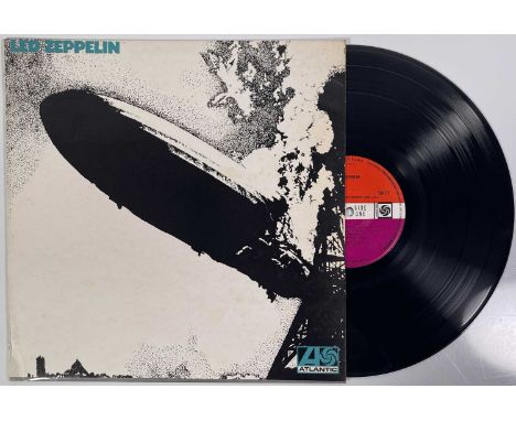 LED ZEPPELIN - LED ZEPPELIN 'I' LP (ORIGINAL UK 'TURQUOISE/SUPERHYPE' PRESSING - ATLANTIC 588171). Lovely condition original 