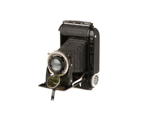 A Voigtlander Bessa Rangefinder Camera, 1935, black, serial no. J642690, with Voigtlander Helomar f/3.5 105mm lens, serial no