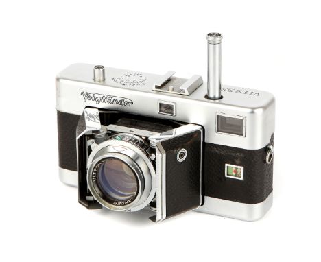 A Voigtlander Vitessa Type 133 Rangefinder Camera, 1954, chrome, serial no. 54680, with Voigtlander Ulton f/2 50mm lens, seri