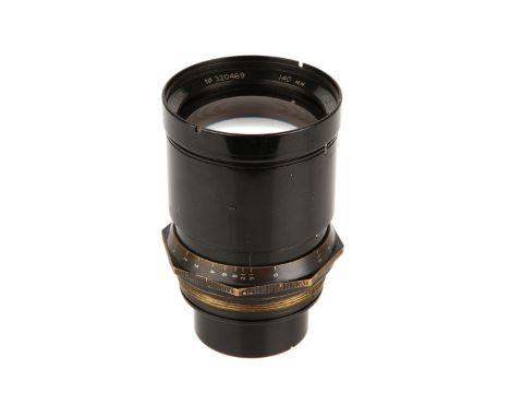 A Cooke Anastigmat Technicolor f/2.7 140mm Lens, black, serial no. 320469, body, VG, elements, VG-E, some light internal dust