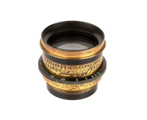 A J. H. Dallmeyer Portrait Anastigmat f/4.5 10" Brass Lens,  serial no. 178783, body, G, elements, G-VG, some light marks and