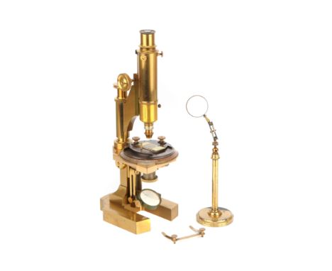 A Large French Petrological Microscope, c.1885, French, signed to foot 'C. Verick elive specialde E Hartnack rue de la Parche