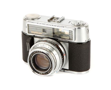 A Voigtlander Vitomatic III CS Rangefinder Camera, 1967, chrome, with Voigtlander Ulton f/2 50mm lens, serial no. 6717861, bo