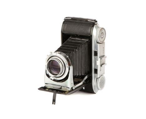 A Voigtlander Bessa II Rangefinder Camera, 1951, chrome, serial no. 187-3, with Voigtlander Color-Heliar f/3.5 105mm lens, se