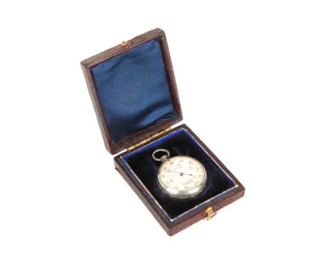 A Silver Cased Thermometer by Moritz Pillischer, c.1880, English, in pocket-watch style with engraved decoration, dial with f