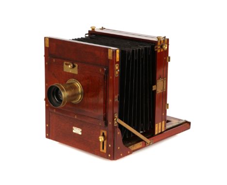 A W. Watson &amp; Sons Whole Plate Mahogany Field Camera, 1885-90, serial no. 14503, with W. Watson &amp; Son f/8 8½x6½" bras