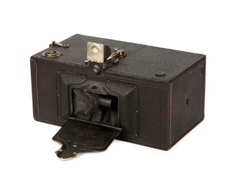 A Kodak No.4 Panoram Model D Camera, 1900-24, black, serial no. 13570, body, G, shutter working, repair to front edge, lens, 