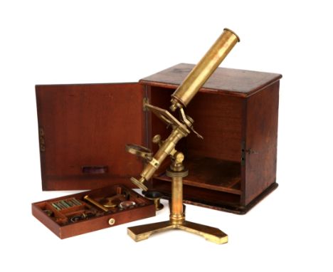 A Compound & Simple Microscope Outfit, c.1830, English, signed to body tube 'Andrew Pritchard, 162 Fleet Street, London.', tr