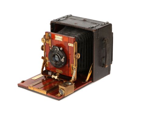 A Sanderson Hand & Stand Regular 8x13cm Camera, 1900, with C.P. Goerz Dopp-Anastigmat Dagor f/6.8 168mm lens, black, serial n