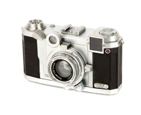 A Zeiss Ikon Tenax II (580/27) Rangefinder Camera, 1938-41, chrome, serial no. H75855, with Carl Zeiss Jena Sonnar f/2 40mm l