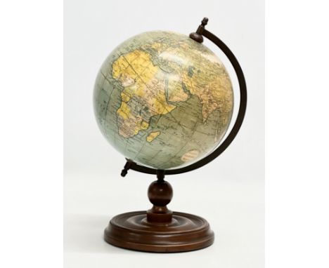 Bacon’s Excelsior Globe. A good quality Early 20th Century tabletop globe. 20x35cm. 