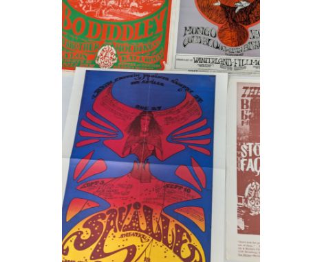A collection of vintage posters. 