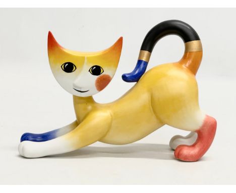 Rosina Wachtmeister. A Goebel Pottery cat by Rosina Wachtmeister. Fedro. 22x15cm. 