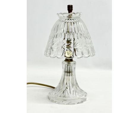 A vintage German crystal mushroom table lamp by Princess House. 15x29cm 