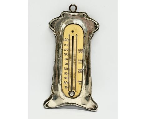 A silver framed barometer. Chester. Early 20th Century. 16cm 
