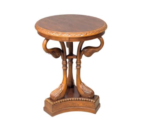 A mahogany French Empire style lamp table. 51x66cm. 4 
