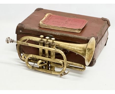 A Barratts of Manchester brass cornet. 605. 