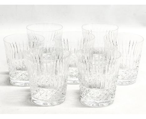 A set of 7 Waterford Crystal ‘Maeve’ whiskey glasses/whiskey tumblers. 8x9cm. 