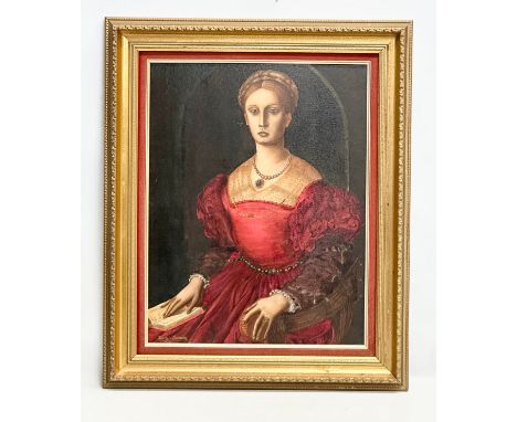 A signed oil on board. Portrait of lady. 43x56cm. Frame 60x72cm. 