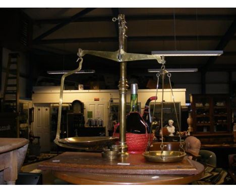 An antique Avery set of scales with weights