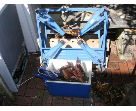 A Black and Decker workmate together with tools