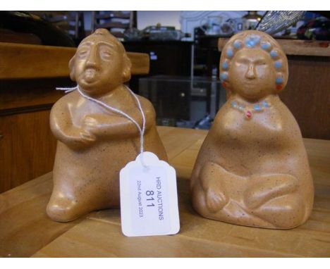 Original Vintage Mid Century Aztec Salt & Pepper Shakers from Senor Pico Mexican Restaurant & Cocktail Bar, United States - s