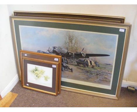 A Limited Edition DAVID SHEPHERD print of fighter plane, together with three other pictures  CONDITION REPORT We have attache