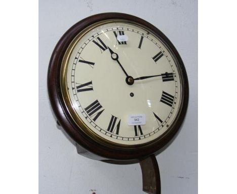 A Victorian mahogany cased circular wall clock with fusee movement - 30cm diameter  CONDITION REPORT In our judgement, condit