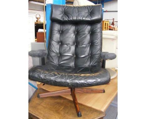 A vintage circa 1970's Danish Gotemobler leather chair