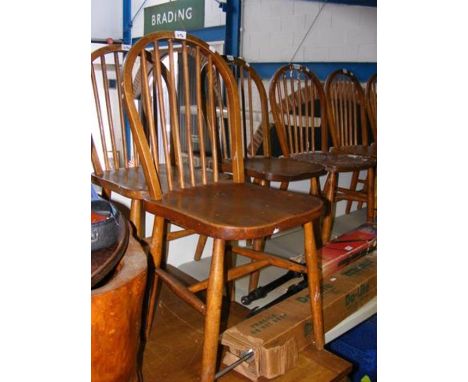 Six CC41 early Ercol stick back chairs   CONDITION REPORT We have attached a number of additional images to showcase the lot 