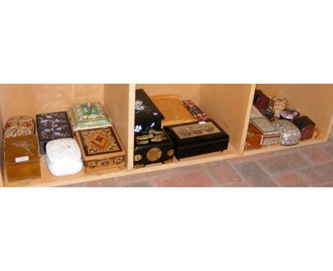 Assorted trinket boxes - in three compartments  CONDITION REPORT We have attached a number of additional images to showcase t