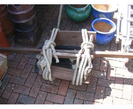 A timber rope ladder 