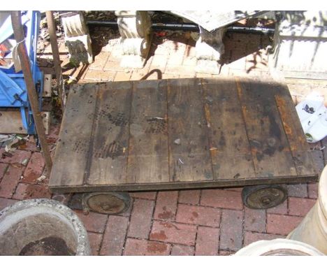 A vintage garden trolley